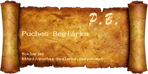 Puches Boglárka névjegykártya